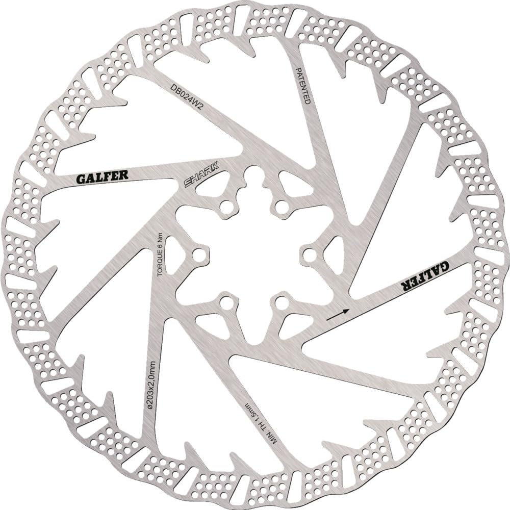 Galfer MTB-Bremsscheibe SHARK Silber Gr. 203 mm Galfer MTB-Bremsscheibe SHARK Silber Gr. 203 mm von Galfer Bike
