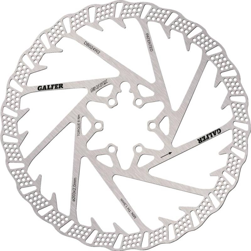 Galfer MTB-Bremsscheibe SHARK Silber Gr. 203 mm von Galfer Bike