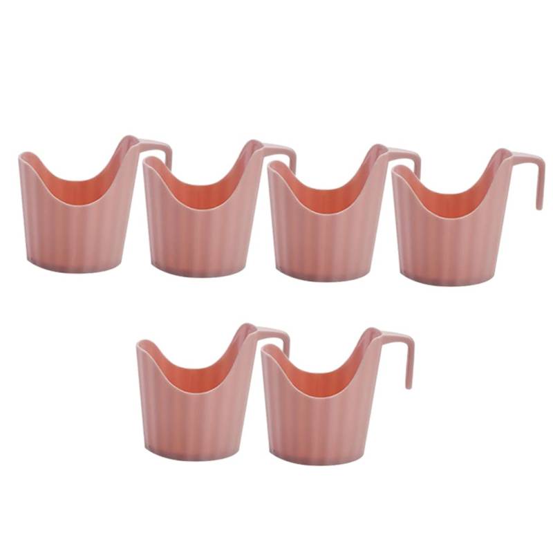 GALPADA 6 Stück Verbrühungshemmender Untersetzer kaffeetassen Halter cupholder Becherhalter Party getränkekistenregal tischdeko Getränkehalter im Büro Kaffeetassenhalter Plastik Rosa von GALPADA