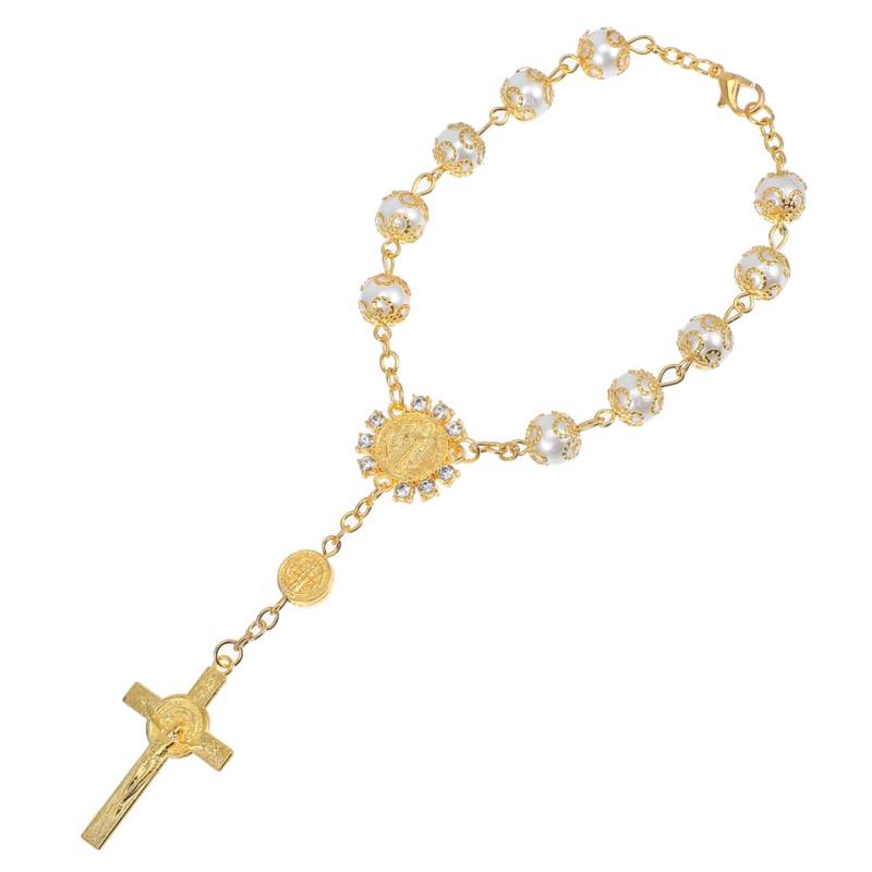 GALPADA Auto Rosenkranz Gold Auf Auto Charm Auto Auto Hängezubehör Auto Hängeornament Für Frauen Rückspiegel Zubehör Anhänger Charm Auto Rosenkranzperlen Aluminiumlegierung von GALPADA