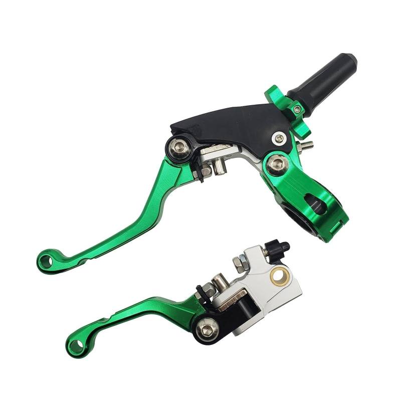 Hauptbremszylinder Motorrad 22mm Lenker Faltbare Bremse Kupplung Hebel Für CR125R CR 250 CR500R CRF250R CRF250X CRF450X CRF 450R CRF450RX Kupplungshebel(Green A B) von GALSOR