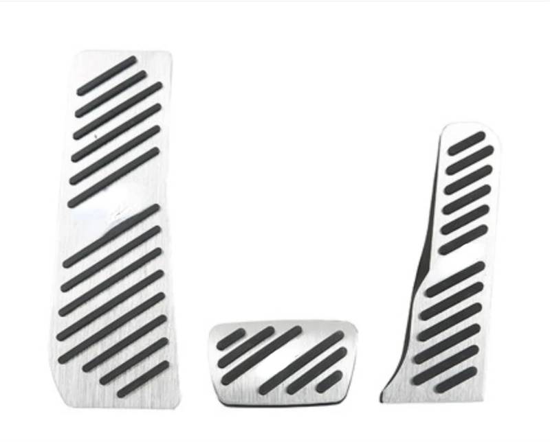 Pedal Caps Car Pedal Pads Für Cadillac Für CT5 2019-2021 Zubehör Aluminiumlegierung Auto Fußpedal Kraftstoff Beschleuniger Gaspedal Bremspedalabdeckung Foot Pedal Pad Cover(Footrest 3pcs Silver) von GALSOR