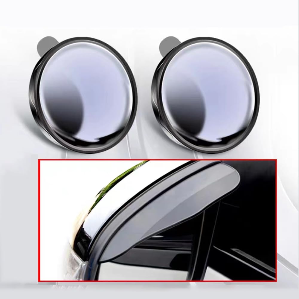 2 Stück Blind Spot Mirrors,Für Dacia Sandero Stepway 360 Grad drehbare Saugnapfhalterung, runder Weitwinkelrahmen,B von GAMIRA