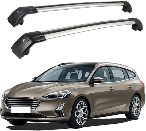 Dachgepäckträger für Ford Focus Estate 2018 2019 2020 2021, 2-teiliger Kreuzschienen Dachträger, Aluminium Dachträger Querträger Grundträger Querbalken Dachgepäckträger für Ford Focus Estate 2018 2019 2020 2021, 2-teiliger Kreuzschienen Dachträger, Aluminium Dachträger Querträger Grundträger Querbalken von GAMIRA