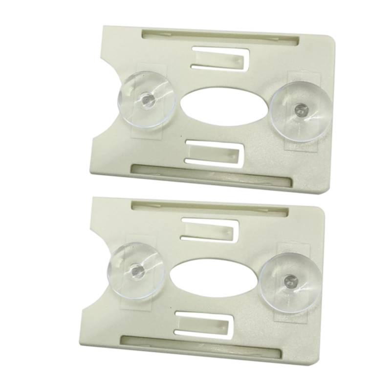 GANAZONO 2 Stück Kartenhalter mit Saugnapf Parkkarten-Organizer IC-Kartenhülle Dokumentinhaber Stabiler Organizer Fahrzeugkartenhalter Ausweishülle Karten-Organizer-Hülle Plastik Beige von GANAZONO