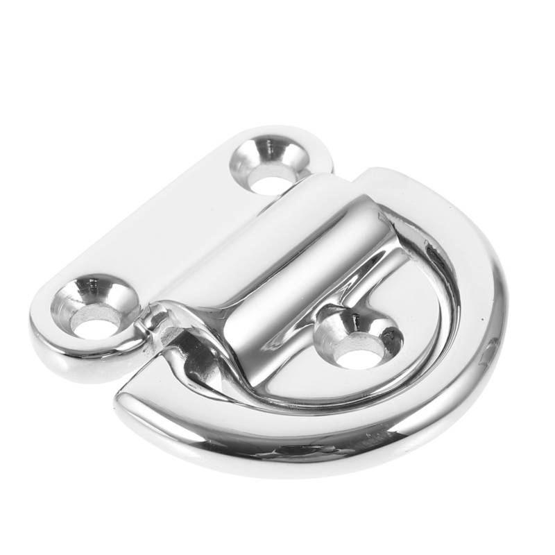 GANAZONO D-förmiger Zugring d-Ring Schlüssel Universal- LKW Ankerhaken festzurren montageplatte anhängerzubehör stiefelknecht teaser festmachen auto versorgung Rostfreier Stahl Silver von GANAZONO