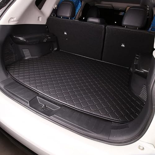 Auto Maßgeschneiderte Leder Kofferraummatten für Mazda Tribute 2004-2012, Langlebig Wasserdicht Kofferraumwanne Ladungsschutz-Innenausstattung,Black von GANDE