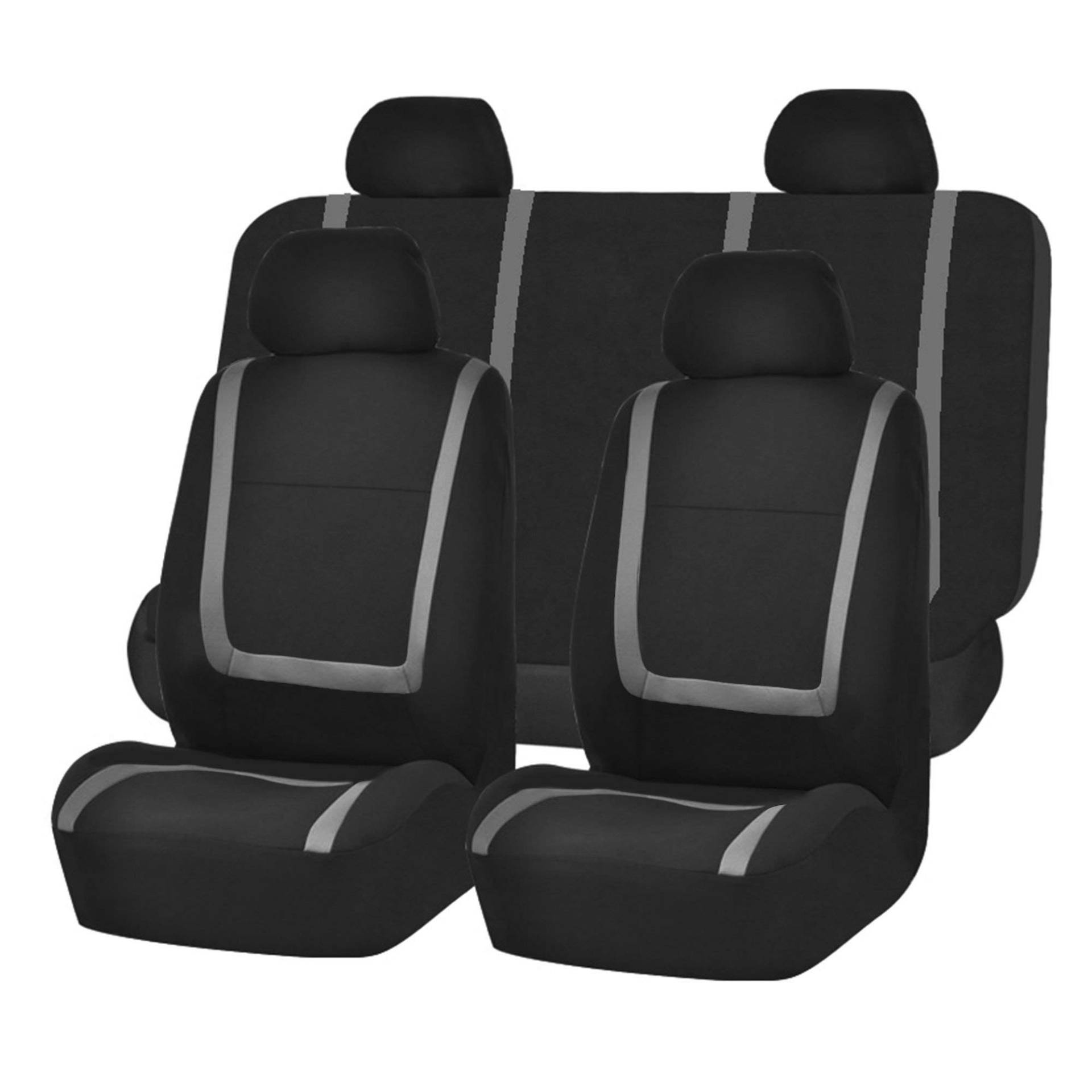 GANDUS Auto Sitzbezüge Set für Kia Stonic 2017+, Autositzbezüge Komplettset mit Airbag kompatible Atmungsaktive Bequem Polyesternetz Auto Sitzschoner Set,D-Gray von GANDUS