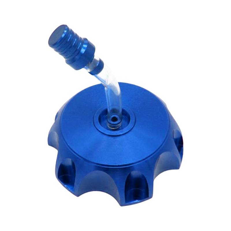 Benzin Tankdeckel Schloss Motorrad CNC-Tankdeckel, Aluminiumlegierung CNC-Tankdeckelabdeckung 48,5 mm für 125 140 150 160 CC Pit Dirt Motor Bike(Blue) von GANGEV