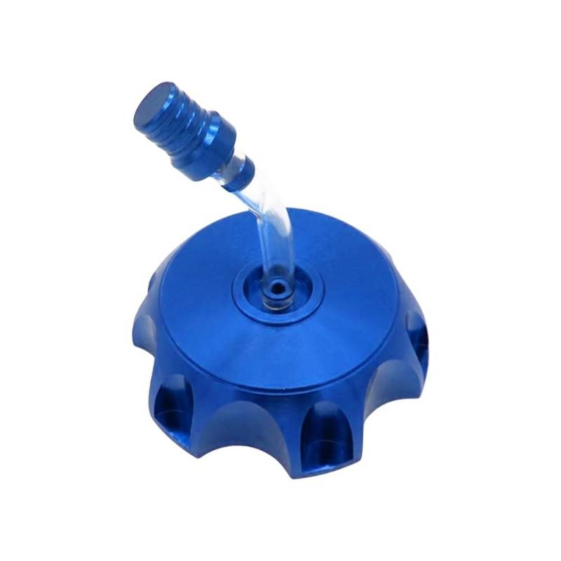 Benzin Tankdeckel Schloss Motorrad CNC Tankdeckel Aluminiumlegierung CNC Gas Tankdeckel Abdeckung für 50 70 90 110 CC Pit Dirt Motor Bike(Blue) von GANGEV
