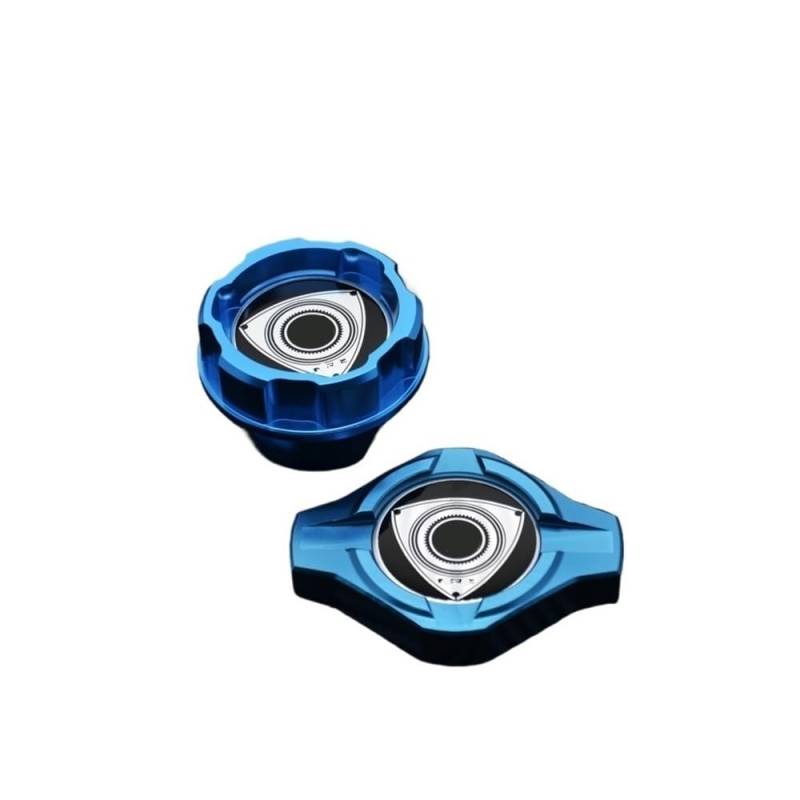 Benzin Tankdeckel Schloss Motorrad Flüssigkeit Reservoir Cove Motoröl Kappe Für MAZDASPEED RX8 RX7 Für Miata Für Protege 626 323 MX3 BP 13B ÖL EINFÜLLKAPPE(Blue Set) von GANGEV
