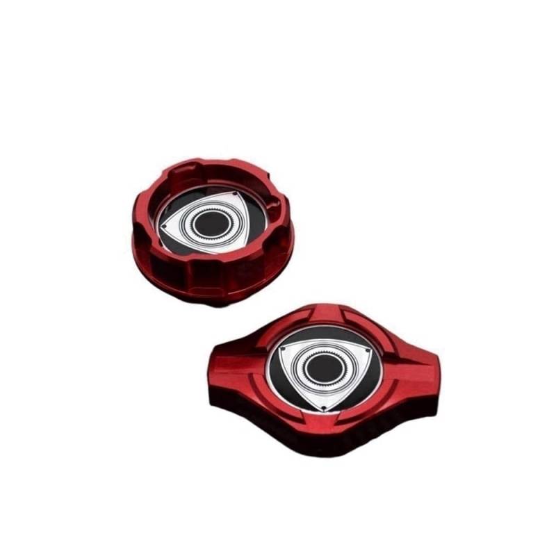Benzin Tankdeckel Schloss Motorrad Flüssigkeit Reservoir Cove Motoröl Kappe Für MAZDASPEED RX8 RX7 Für Miata Für Protege 626 323 MX3 BP 13B ÖL EINFÜLLKAPPE(Red Set) von GANGEV