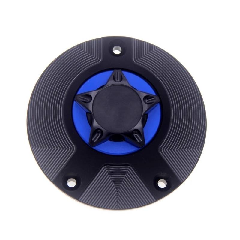 Benzin Tankdeckel Schloss Motorrad Keyless Kraftstoff Tankdeckel Abdeckung Für Für Für NI&nja ZX-6R 636 ZX636R 2007-2018(Blue 2) von GANGEV