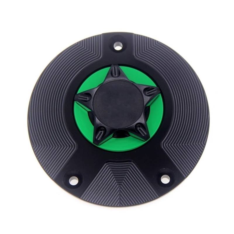 Benzin Tankdeckel Schloss Motorrad Keyless Kraftstoff Tankdeckel Abdeckung Für Für Für NI&nja ZX-6R 636 ZX636R 2007-2018(Green no Logo) von GANGEV