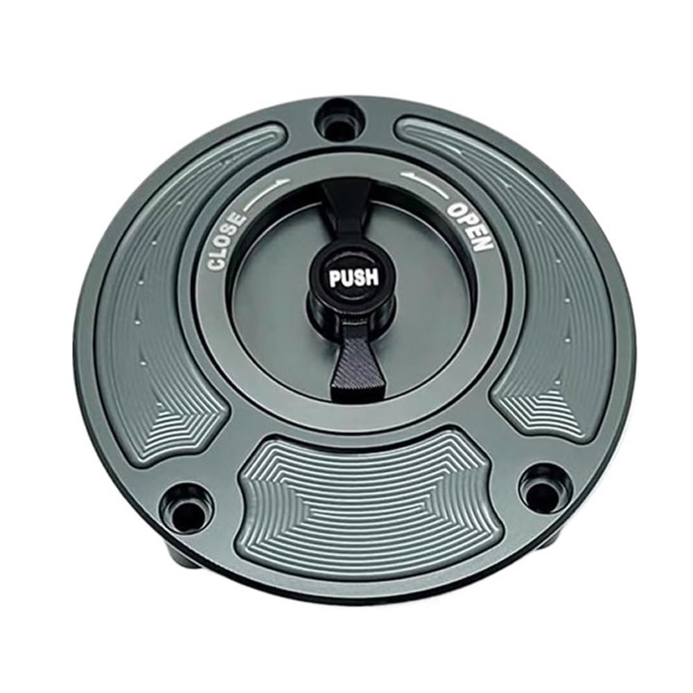Benzin Tankdeckel Schloss Motorradzubehör Benzinabdeckung Tankdeckelabdeckung Für YZF R25 R3 2014–2018 YZF R125 2012 R15 2013–2014 R1 R6/R6S(Gray and Black) von GANGEV