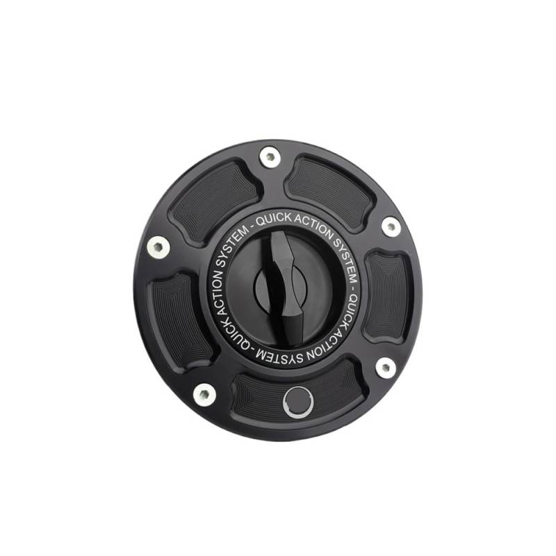 Benzin Tankdeckel Schloss Motorradzubehör Kraftstofftankdeckel Tankdeckelabdeckung Schnellentriegelung Keyless Für Für Für NI&nja ZX10R ZX-10R 2006-2020(Black and red) von GANGEV