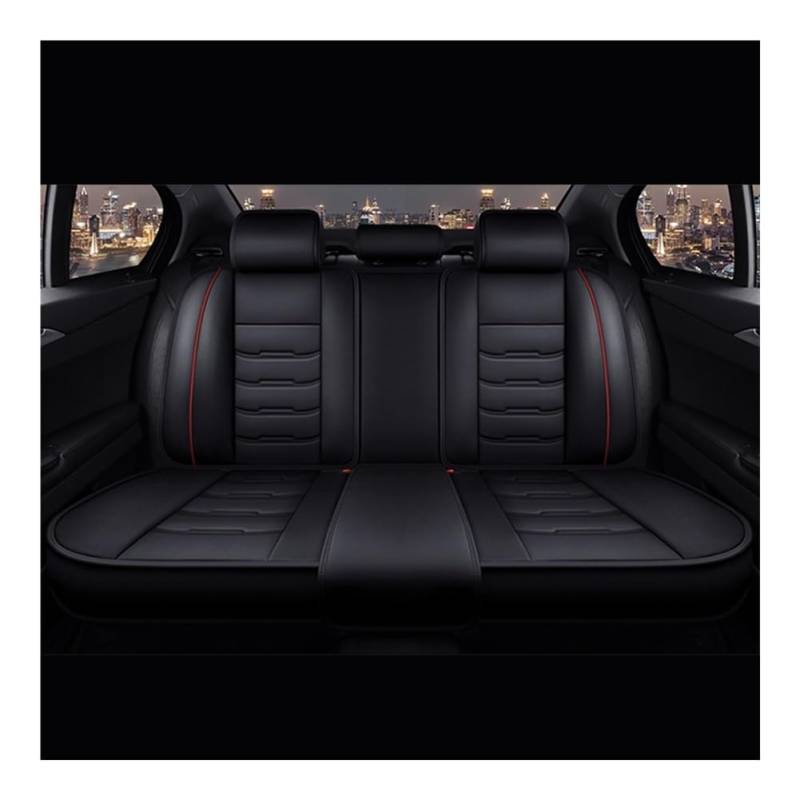 GANGEV Vordersitze universal Auto-Vollsitzbezug PU-Autositzschutz-Design Geteilte Sitzbank Vorne Und Hinten Kompatibler Bezug Passend Für Die Meisten Auto-SUV von GANGEV