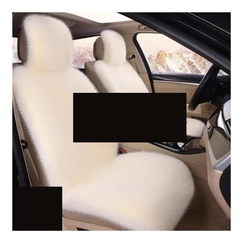 GANGEV Vordersitze universal Autositzbezüge Set Fell Vorne Auto Sitzkissen Fell Universal Auto Sitzbezug Winter Warm Plüsch Weich von GANGEV