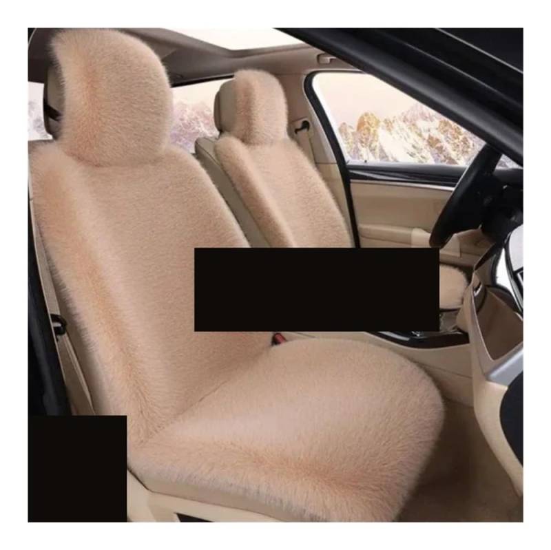 GANGEV Vordersitze universal Autositzbezüge Set Fell Vorne Auto Sitzkissen Fell Universal Auto Sitzbezug Winter Warm Plüsch Weich von GANGEV