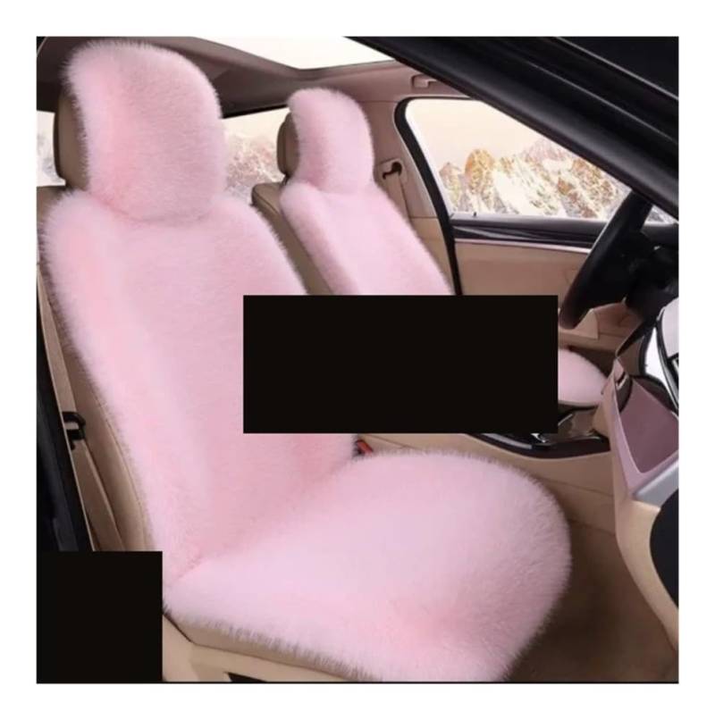 GANGEV Vordersitze universal Autositzbezüge Set Fell Vorne Auto Sitzkissen Fell Universal Auto Sitzbezug Winter Warm Plüsch Weich von GANGEV