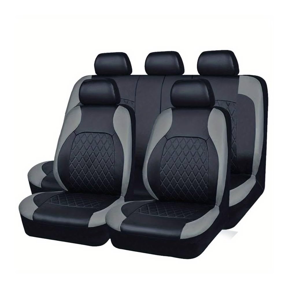 GANGEV Vordersitze universal Hochwertiger PU-Autoinnenraum Mit 5/2-teiligen Gewindepress-Sitzbezügen Kompatiblen Atmungsaktiven Werkzeugen GANGEV Vordersitze universal Hochwertiger PU-Autoinnenraum Mit 5/2-teiligen Gewindepress-Sitzbezügen Kompatiblen Atmungsaktiven Werkzeugen von GANGEV