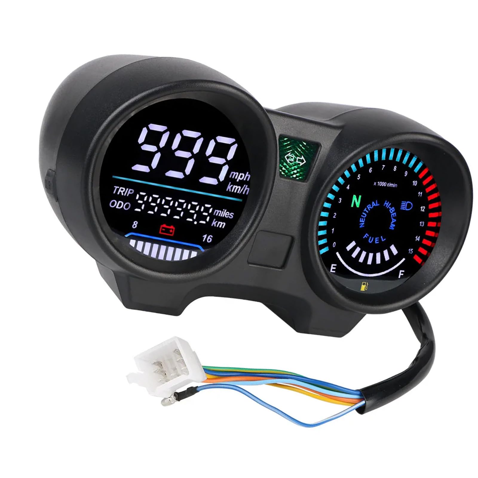 GAOFESA Digital Display Tachometermesser Armaturenbrett Geeignet Für CG150 Lüfter 150 Wasserdichtes Motorradinstrument LED Drehzahlmesser GAOFESA Digital Display Tachometermesser Armaturenbrett Geeignet Für CG150 Lüfter 150 Wasserdichtes Motorradinstrument LED Drehzahlmesser von GAOFESA