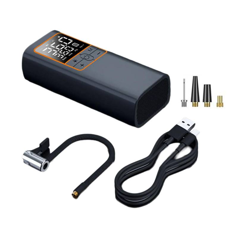 GAOFESA Schnurlosen Reifen Inflatorluft Kompressorluftpumpen Mit LED Licht Typ C Wiederaufladbarer Reifeninflator Für Car Bike von GAOFESA