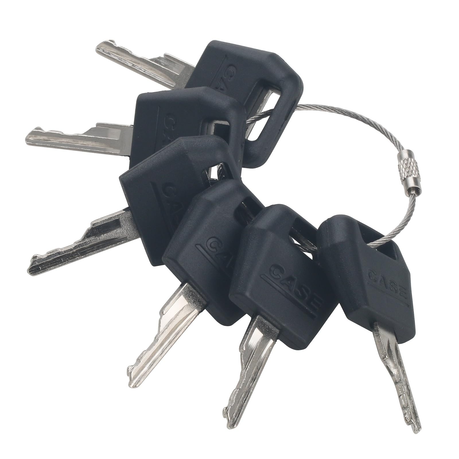 GAOHOU 6St. Case Lader D250 Zündschlüssel Kompatibel mit Bobcat IR Komatsu Grove Tennant Terex Timberjack Roller Bagger Dozer Schlüssel von GAOHOU