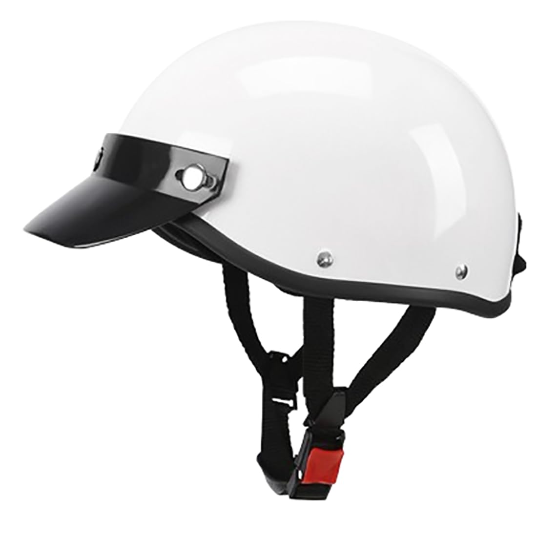 Motorrad Halbhelm Retro Open Face Half Face Crash Jet Motorrad Motorrad Roller Vintage Helm DOT/ECE Für Männer und Frauen C,55~62CM von GAORUTO