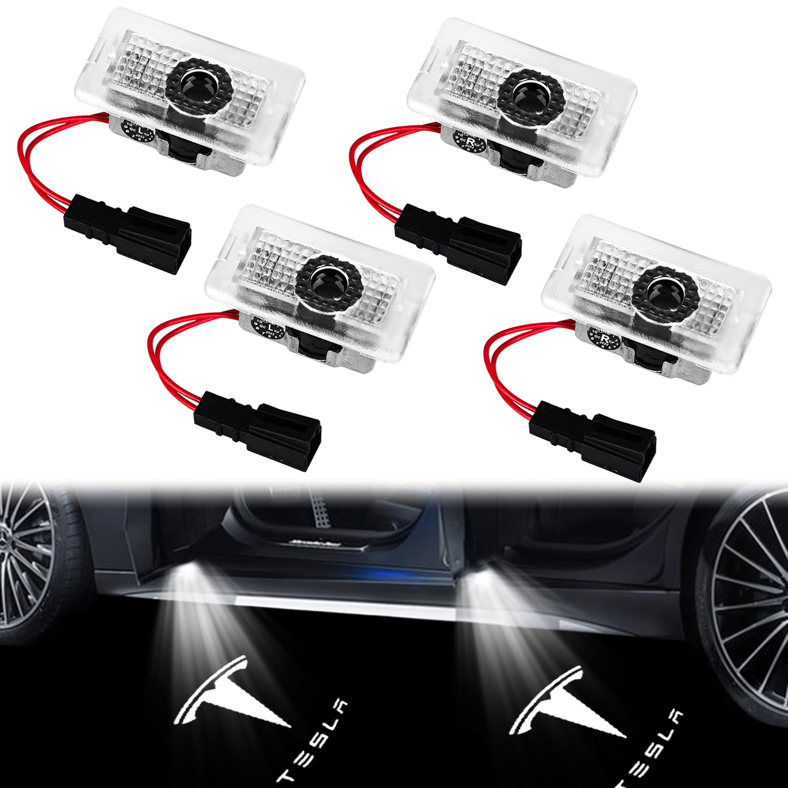 GAOUTO 4 Stück Autotür Led Licht Logo Projektor, Projektolicht Willkommenslicht für Model 3/ Y/S/X, Türbeleuchtung Logo Einstiegsbeleuchtung LED Autotür Türbeleuchtung, Autotür Led Projektor Licht GAOUTO 4 Stück Autotür Led Licht Logo Projektor, Projektolicht Willkommenslicht für Model 3/ Y/S/X, Türbeleuchtung Logo Einstiegsbeleuchtung LED Autotür Türbeleuchtung, Autotür Led Projektor Licht von GAOUTO