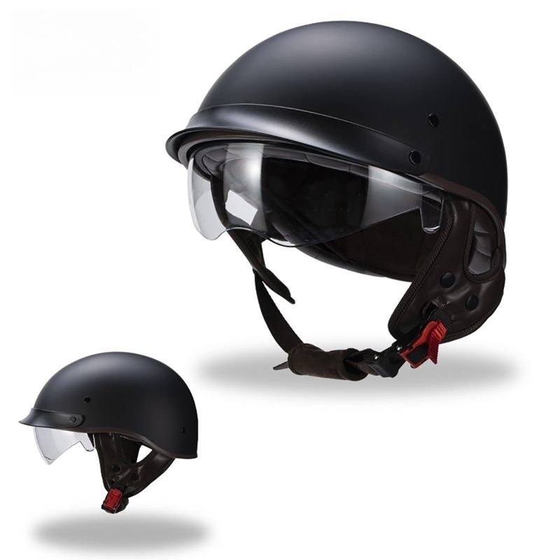 Halbhelm Für Motorrad Moped Roller Vintage-Stil Für Erwachsene Männer Und Frauen Crashhelm Leichtes Design Cartoon-Muster A,M(55-57CM) von GAOZITAIGZ