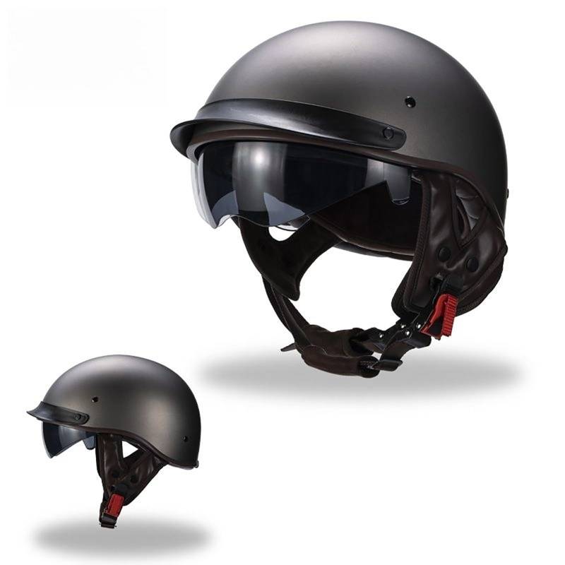 Halbhelm Für Motorrad Moped Roller Vintage-Stil Für Erwachsene Männer Und Frauen Crashhelm Leichtes Design Cartoon-Muster C,XXL(63-64CM) von GAOZITAIGZ