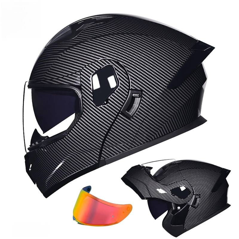 Klapphelm Mit Sonnenblende Modulare Helm Motorrad Helm Integralhelm ECE 2205 Zertifiziert Jethelm Mit Sonnenblende Klapphelm Für Frauen Und Männer I,L(57-58CM) von GAOZITAIGZ