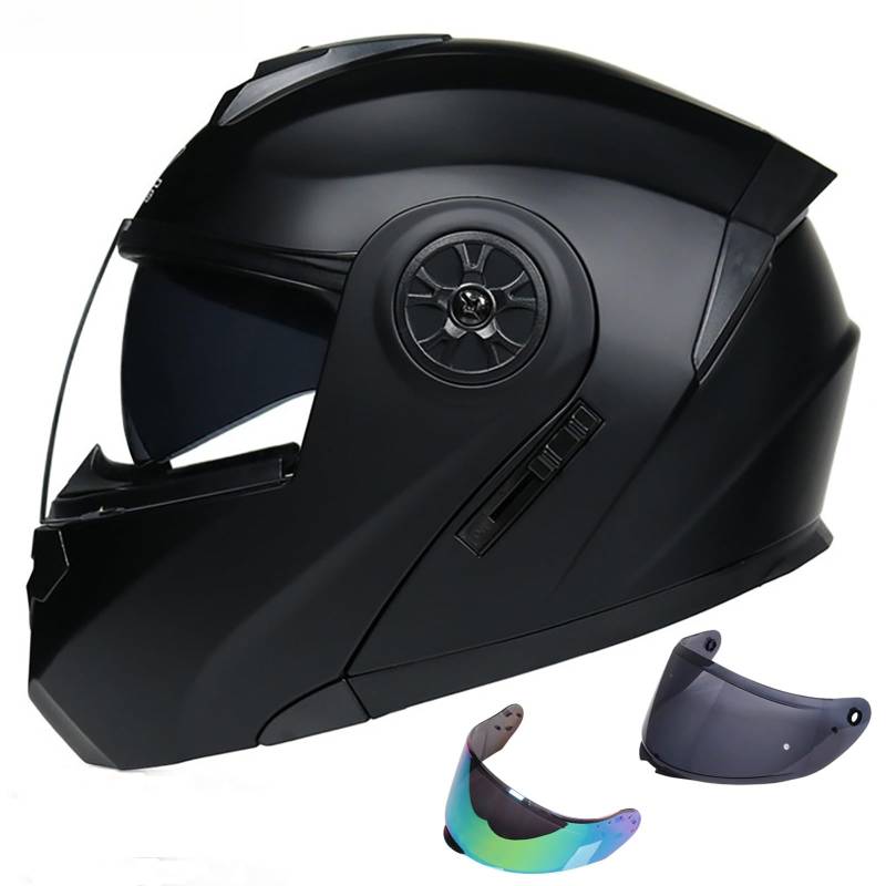 Klapphelm Motorradhelm ECE Zertifiziert, Motorradhelm Klappbar, Integralhelm Mit Sonnenblende, Motorrad Helm, Klapphelm Für Erwachsene Frauen Und Männer A,L(59-60CM) von GAOZITAIGZ