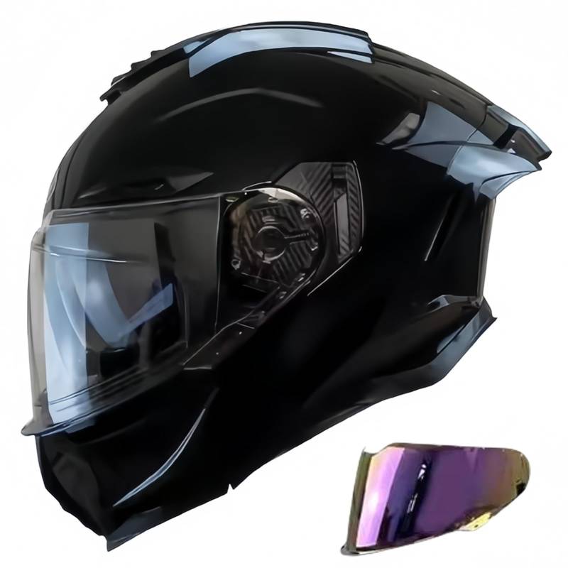 Klapphelm Motorradhelm Integralhelm ECE 2205 Zertifiziert Jethelm Mit Sonnenblende Modulare Helm Integralhelm Für Damen Und Herren E,XXL(61-63CM) von GAOZITAIGZ