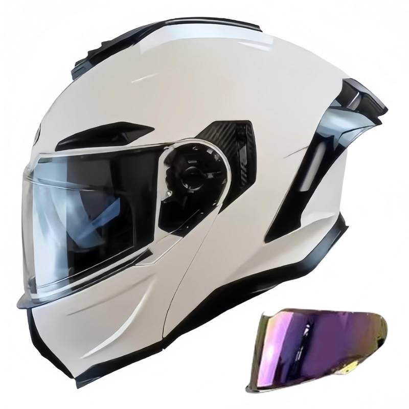 Klapphelm Motorradhelm Integralhelm ECE 2205 Zertifiziert Jethelm Mit Sonnenblende Modulare Helm Integralhelm Für Damen Und Herren G,M(54-56CM) von GAOZITAIGZ