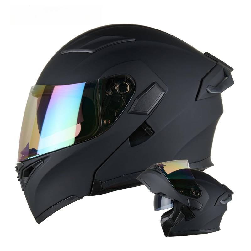 Modularer Helm, ECE/DOT-Geprüfter Integralhelm Für Motorradfahrer Zum Pendeln Und Touren Regenfestes Und Belüftetes Design Unisex L,XXL(63-64CM) von GAOZITAIGZ