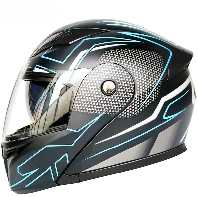 Modularer Motorradhelm ECE/DOT-Geprüft Belüftung Klappdesign Mopedhelm Für Erwachsene Männer Und Frauen Integralhelm Für Das Fahren In Der Stadt F,XL(61-62CM) von GAOZITAIGZ