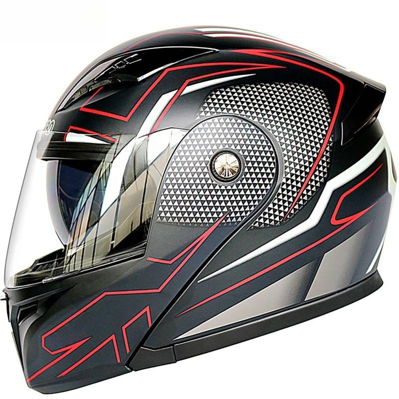 Modularer Motorradhelm ECE/DOT-Geprüft Belüftung Klappdesign Mopedhelm Für Erwachsene Männer Und Frauen Integralhelm Für Das Fahren In Der Stadt G,XXL(63-64CM) von GAOZITAIGZ