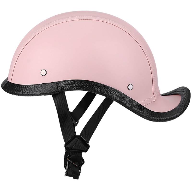 Retro-Halbgesichtshelm Für Erwachsene Männer Und Frauen Lederhelm Vintage-Halbgesichtshelme Im Deutschen Stil Für Rollermotorräder E,L(59-60CM0 von GAOZITAIGZ