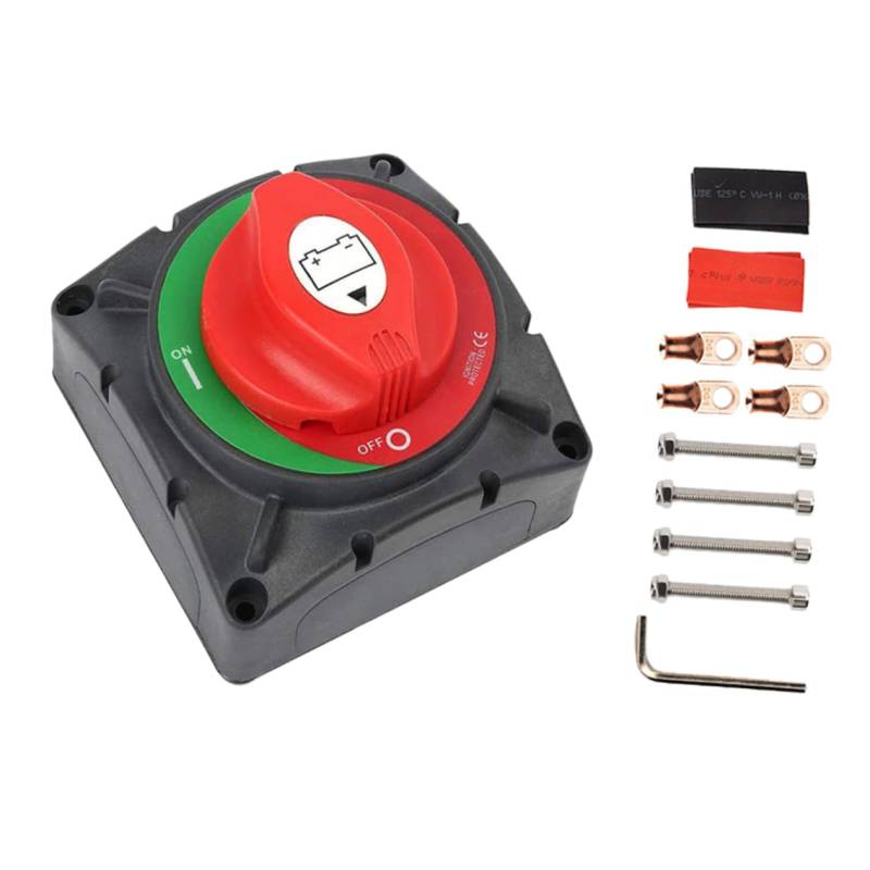 GARVALON 1satz Batterietrennschalter Für Wohnmobile Und Boote Einfache Bedienung Sicherheitsisolator Für Auto Rv Truck Camper von GARVALON