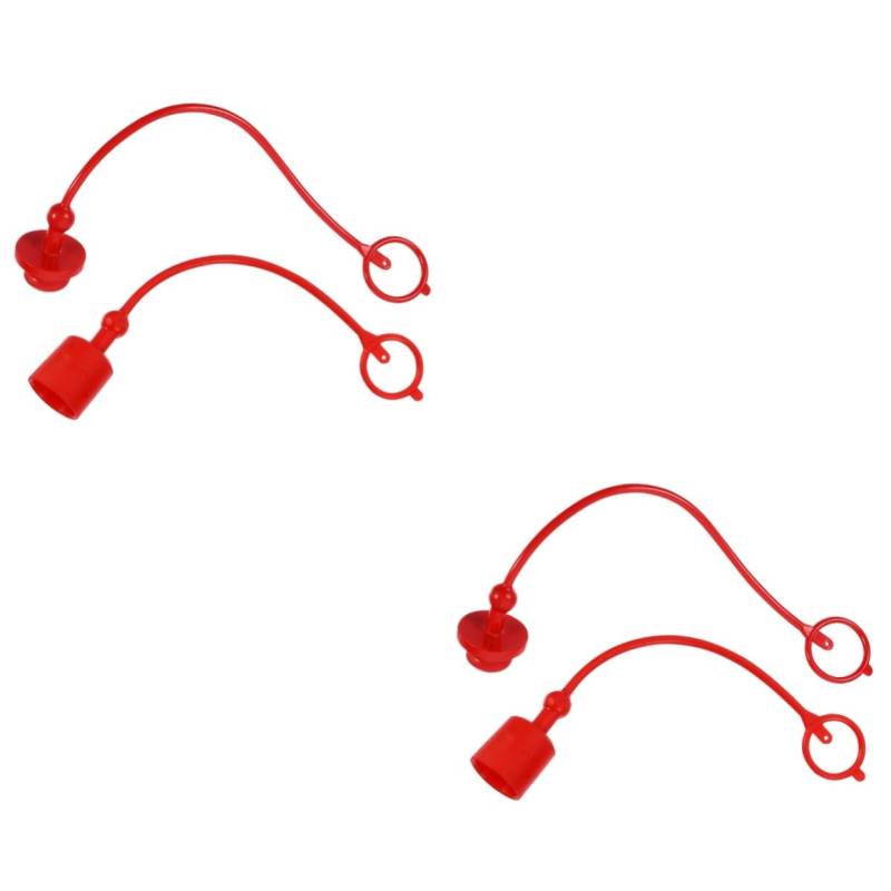 GARVALON 4 Sets Hydraulikkupplungs-staubkappe Und Set 3/8 Npt- Mit Kappen Kupplungsabdeckungen Für Hydraulikkappen von GARVALON