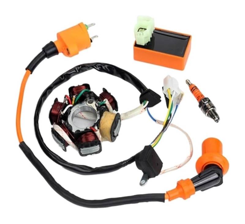 Motorrad Zündspule Für 49cc 50cc GY6 Motor Motorrad CDI Zündgerät Roller Motorrad Zündung CDI Spule Spark Set Motorradzündung von GATAVCTKPY