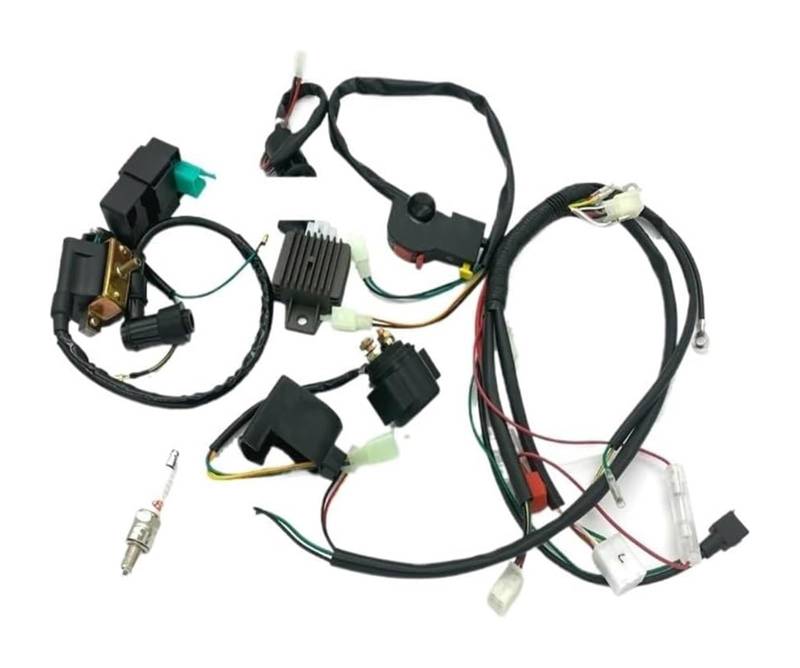 Motorrad Zündspule Für 50 70 90 110 125cc Kabelbaum Spule CDI Verkabelung Set Motorrad Zündung Motorrad ATV Quad Pit Bike Buggy Go Kart Motorradzündung von GATAVCTKPY