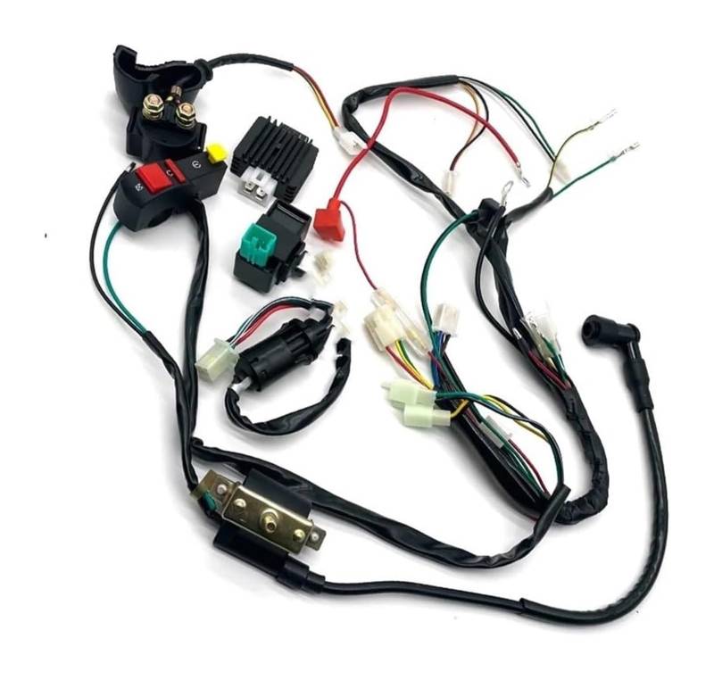 Motorrad Zündspule Für 50 70 90 110CC ATV Quad Go Kart Dirt Bikes Roller Buggy Kabelbaum Spule CDI Verkabelung Motorrad Zündung Kit Motorradzündung von GATAVCTKPY