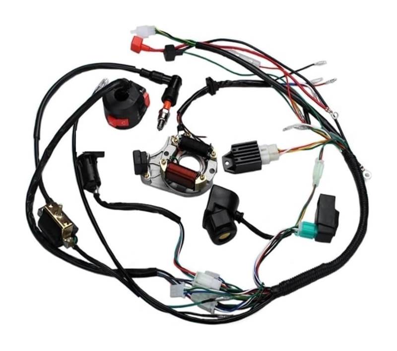 Motorrad Zündspule Für 50 70 90 110CC ATV Quad Go Kart Zündung Gerät Kabelbaum Spule CDI Verdrahtung Set Motorrad Zündung Werkzeug Motorradzündung von GATAVCTKPY