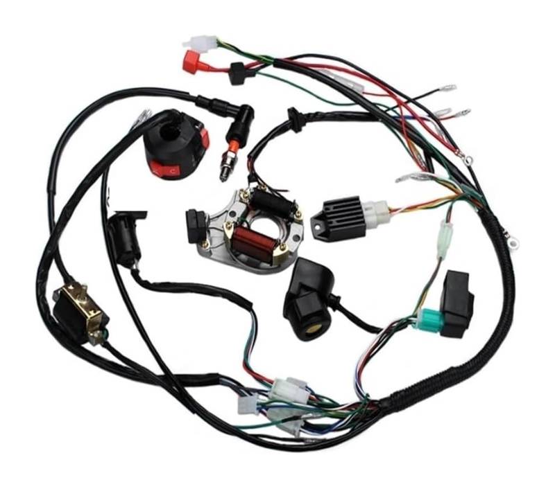 Motorrad Zündspule Für 50cc 70cc 90cc 110CC ATV Quad Go Kart Zündung Gerät Kabelbaum Spule CDI Verdrahtung Set Motorrad Zündung Werkzeug Motorradzündung von GATAVCTKPY