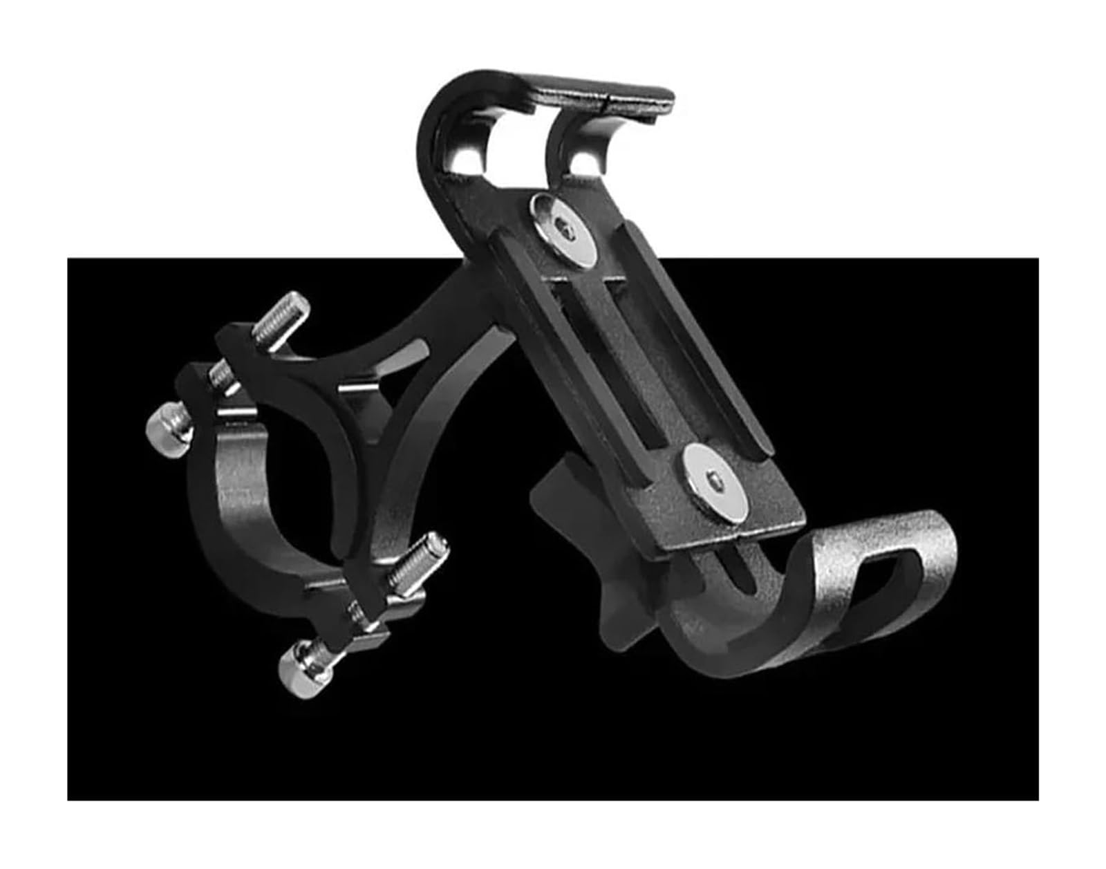 Navigation Halterung 360 Drehen Metall Fahrrad Motorrad Telefon Halter Aluminium Legierung Anti-rutsch Halterung Unterstützung GPS Clip Fahrrad Telefon Stehen Navigationshalterung(Schwarz) von GATAVCTKPY
