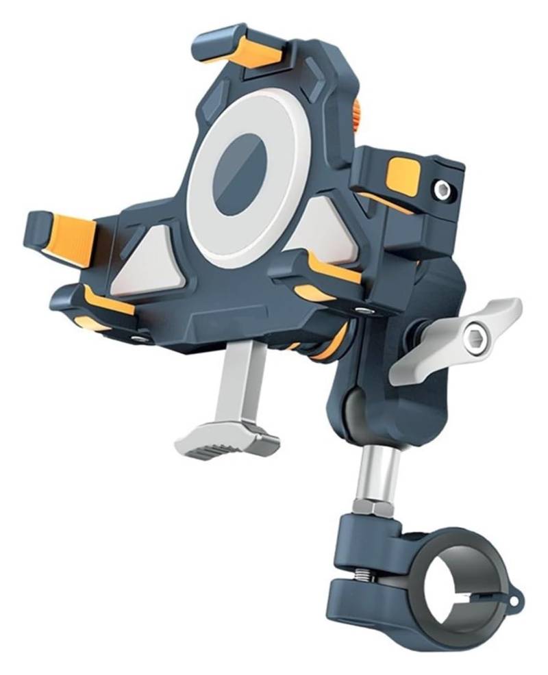 Navigation Halterung 360 Grad Verstellbarer Dual-Modell Kabelgebundener Kabelloser Lade-wasserdichter Stoßfester Motorrad-Telefonhalter Aus Metall Navigationshalterung(D) von GATAVCTKPY