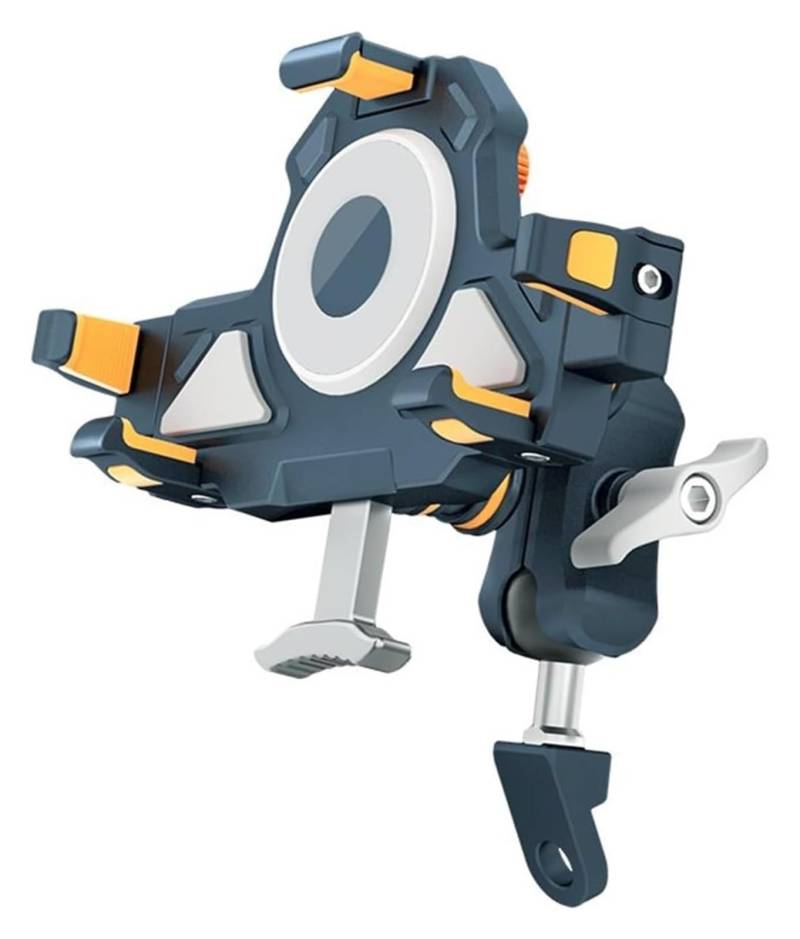 Navigation Halterung 360 Grad Verstellbarer Dual-Modell Kabelgebundener Kabelloser Lade-wasserdichter Stoßfester Motorrad-Telefonhalter Aus Metall Navigationshalterung(V) von GATAVCTKPY